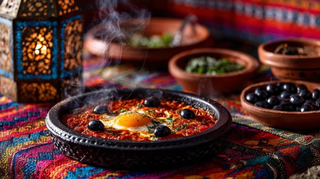 Марокканська шакшука з кмином і чорними оливками