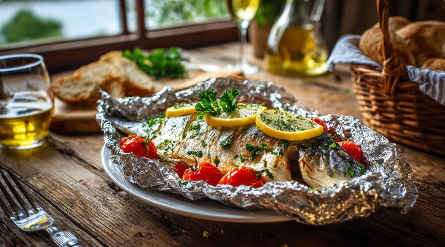 дорадо в духовці рецепт риба з хрусткою шкіркою і лимоном