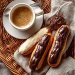 Апетитні еклери з кремом, створені за класичним рецептом.