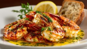 Креветки у часниковому соусі