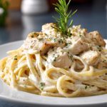 Паста Альфредо у вершковому соусі з зеленню — класичний рецепт.