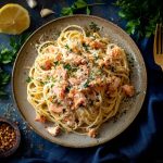 Спагеті з лососем та зеленню — рецепт пасти у вершковому стилі.