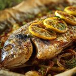 дорадо в духовці рецепт класична подача з лимоном і помідорами