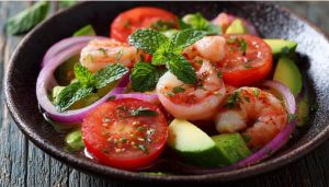 салат з креветками