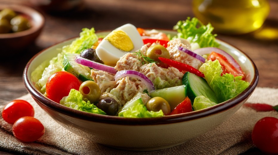 Салат з тунцем та овочами