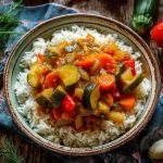 Апетитні тушковані овочі з рисом за домашнім рецептом.