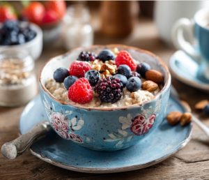 Вівсяна каша з фруктами