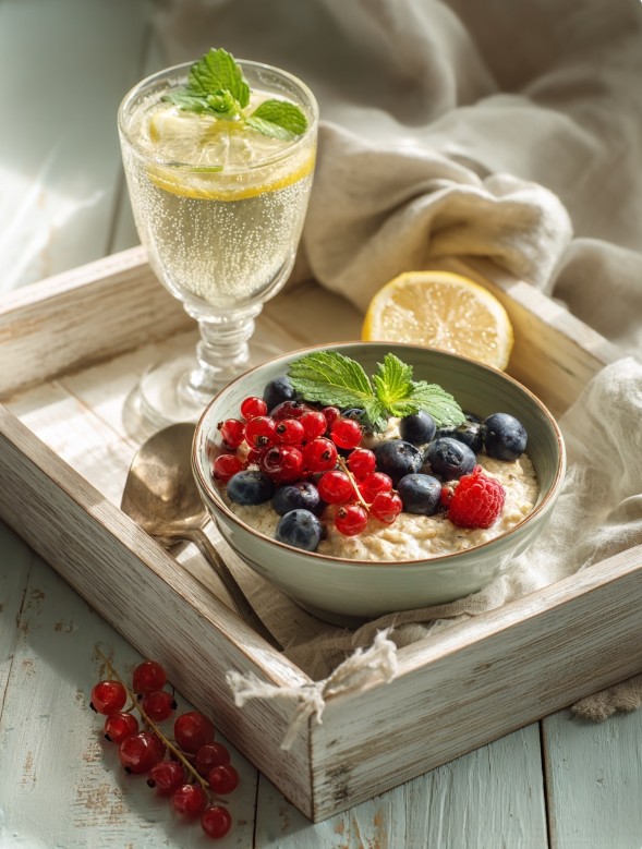 Вівсяна каша з фруктами — Каша