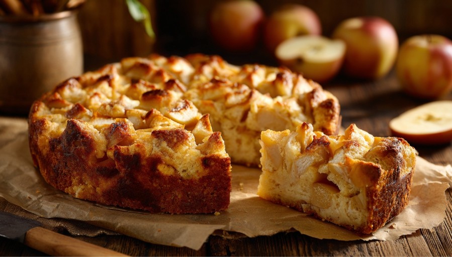 домашній яблучний пиріг на кефірі рецепт