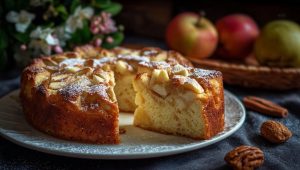 пиріг з яблуками на кефірі рецепт із фото