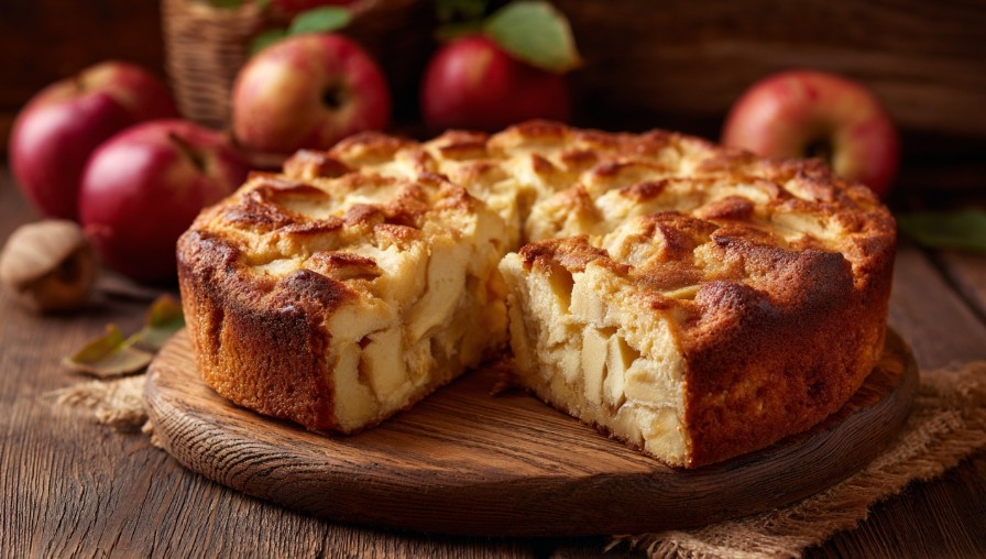 класичний пиріг на кефірі з яблуками рецепт