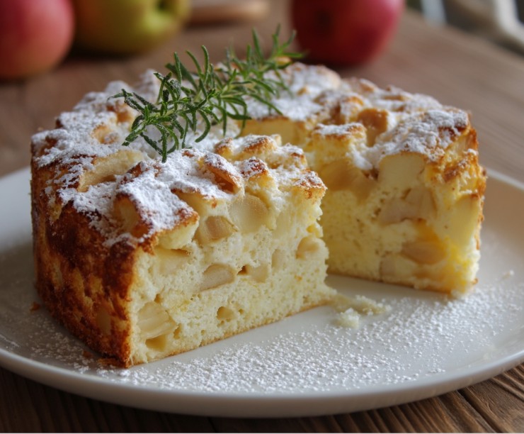 Яблучний пиріг на кефірі — Пиріг