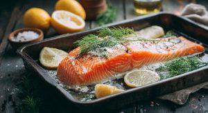 Запечене філе лосося