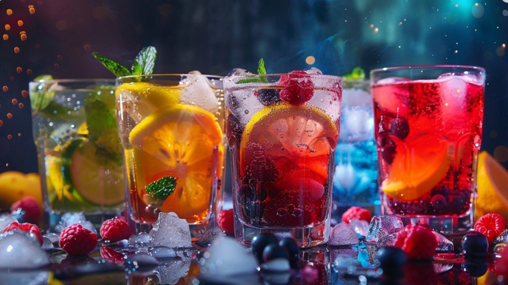 Святковий стіл із вином і закусками для Дня народження