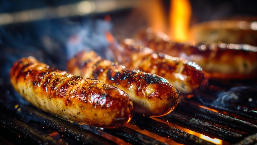 Обсмажені домашні ковбаски з хрусткою скоринкою