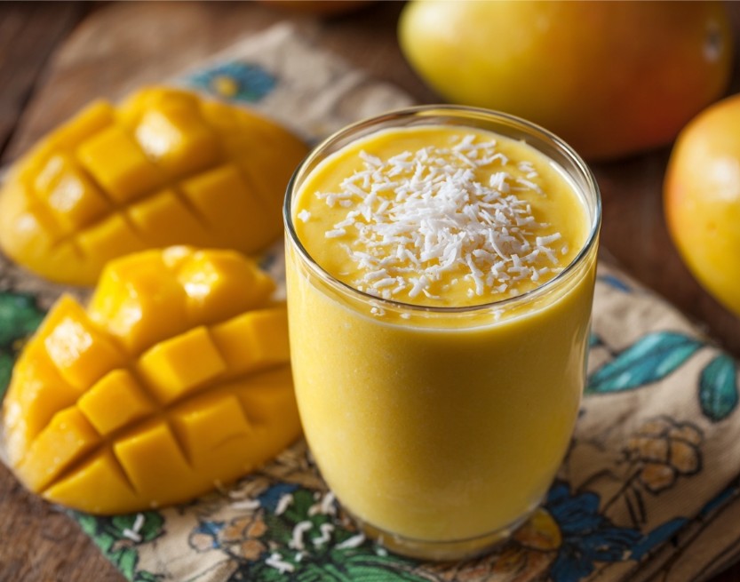 мус із манго з кокосовою стружкою десерт