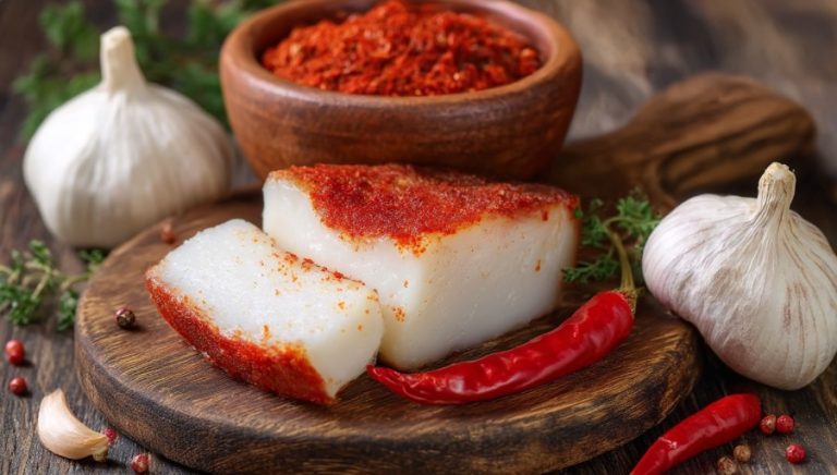 Сало з часником та перцем — Закуска