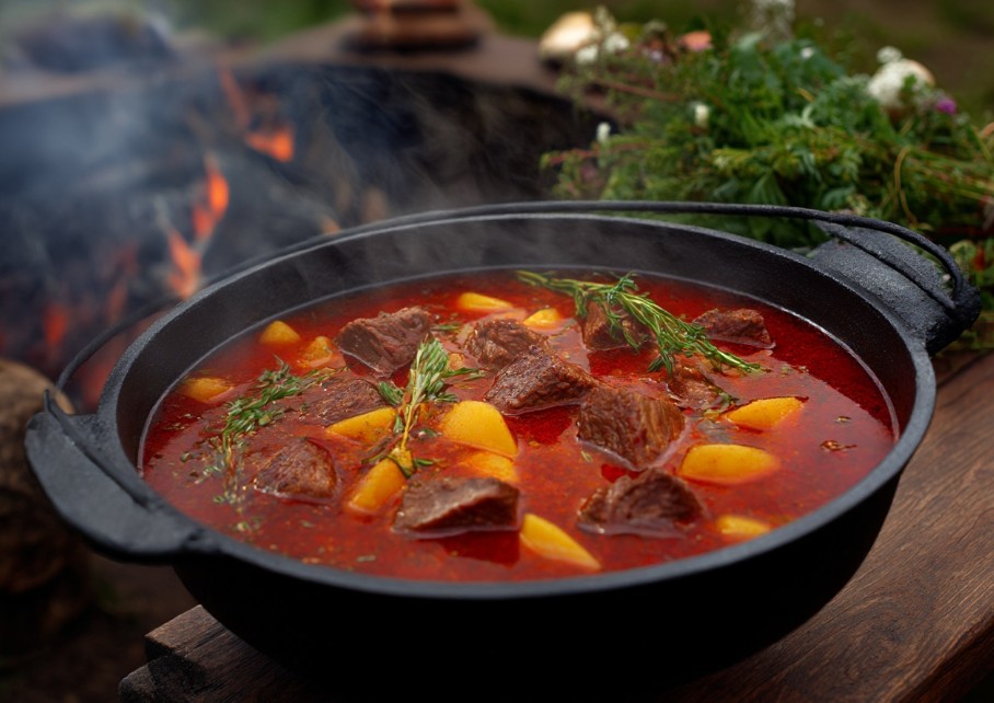 Бограч із яловичини та свинини — домашній Rezept