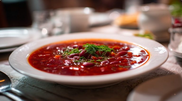 Борщ з квасолею — Суп