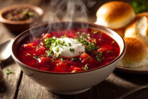 Борщ з квасолею