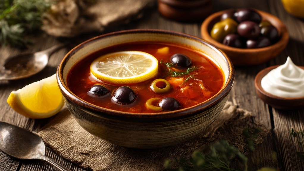 Домашня вечеря з солянкою за спільним столом