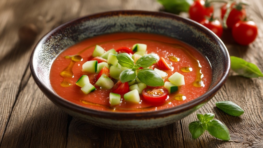Гаспачо — освіжаючий іспанський холодний суп з помідорів