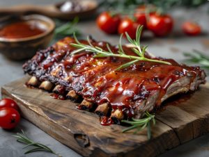 Готові реберця дістаньте з духовки й дайте їм «відпочити» 10 хвилин перед подачею.