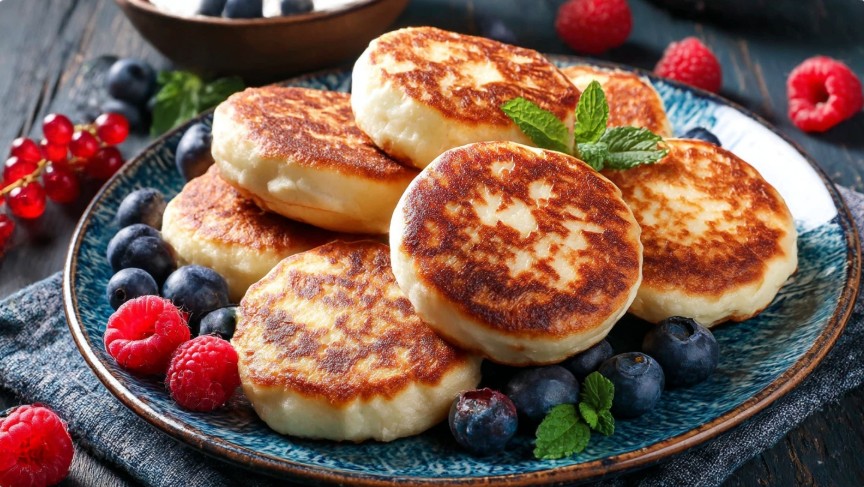 Готові сирники без яєць з легкою золотистою скоринкою