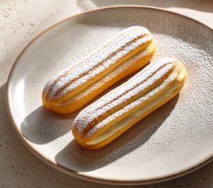 Класичні французькі еклери з ванільним кремом