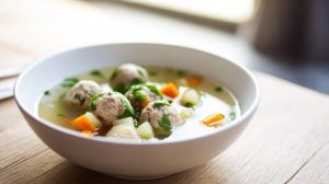 Easy Homemade Meatball Soup with Clear Broth and Fresh Vegetables