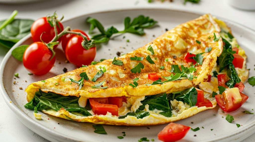 Омлет з овочами на швидку руку