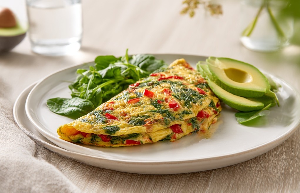 Омлет з овочами — легка й поживна страва для сніданку або обіду