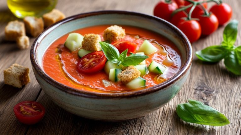 Гаспачо — освіжаючий іспанський холодний суп з помідорів — Перші страви