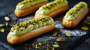 Eclairs mit Pistaziencreme — Ein Genuss für Feinschmecker