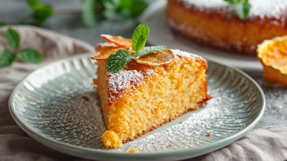 Portion serving of carrot cake without frosting is your other weapon