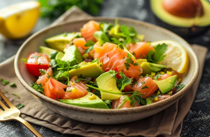 Поєднання авокадо та лосося завжди сприймається як легка, але вишукана закуска