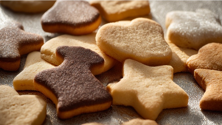 Розсипчасте печиво на смальці, вигляд зблизька