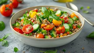 Салат з гречкою та овочами