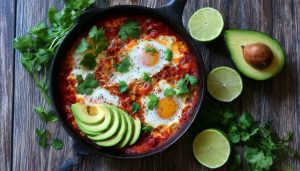 Шакшука з авокадо та лаймом