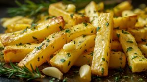 Смажена картопля з часником і зеленню