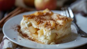 Сирна запіканка з яблуками та корицею