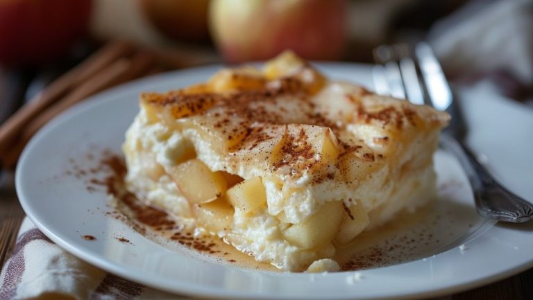 Сирна запіканка з яблуками та корицею