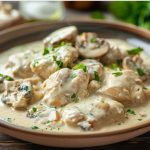Курка з грибами у сметані