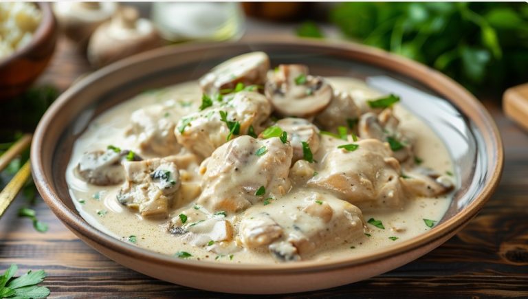 Курка з грибами у сметані — Основна страва