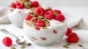 Ванільний чіа-пудинг на мигдальному молоці