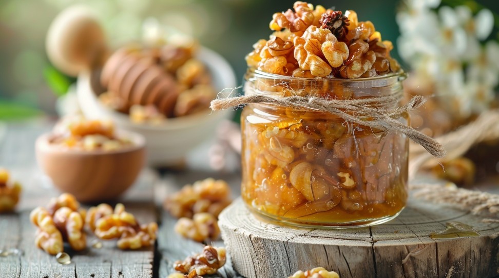 Домашня паста Амосова у банці на дерев’яній дошці