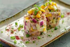 Kremowy sałatka z tuńczykiem i kukurydzą