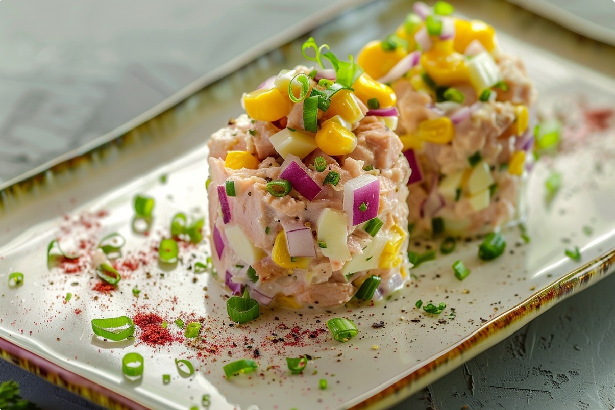 Кремовий салат з тунцем і кукурудзою