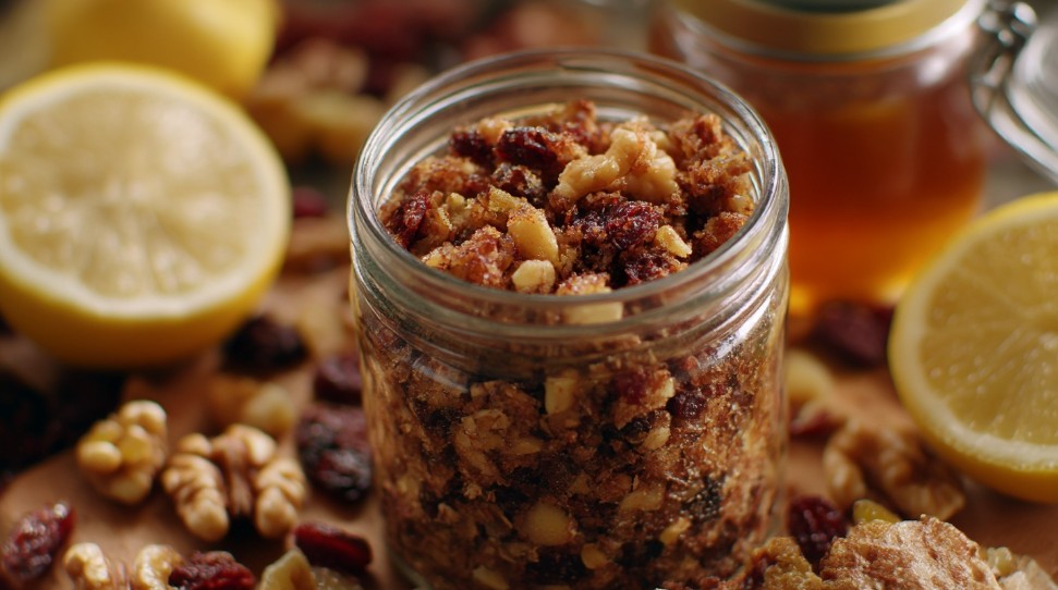 паста амосова в банці подрібнені сухофрукти домашня текстура