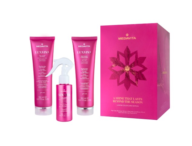 Набір новорічний для збереження яскравості кольору волосся Medavita LUXVIVA Holiday Kit